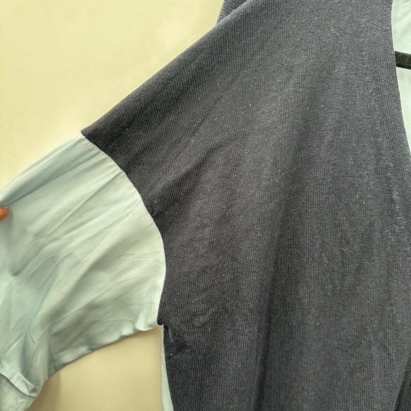 REISS Allison 8 Color block Blue-black woman oversized blouse boho chic - Picture 6 of 14